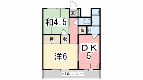歌野マンション【14号室】の間取り
