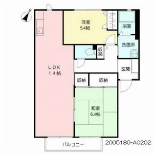 オー・ボアパティールⅡ C棟【2階】の間取り