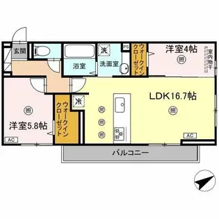 アピアランス中井【3階】の間取り