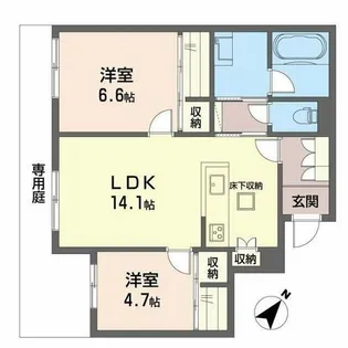 シャーメゾンシエロ【1階】の間取り