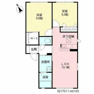 シティパル長行【1階】の間取り