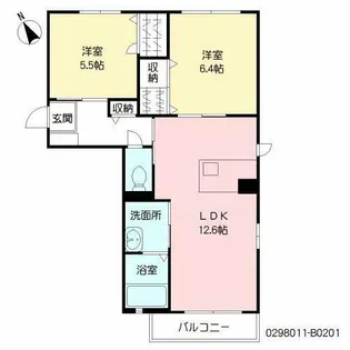 メイタイム B棟【2階】の間取り
