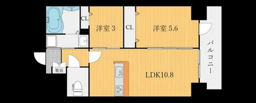 プレジデンス ざ京【7階】の間取り