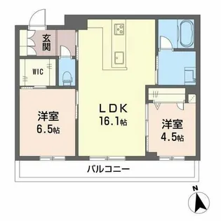 グランカルム 足立【2階】の間取り
