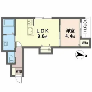 Ellina貴船Ⅲ【3階】の間取り