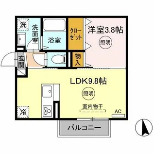 COZY COURT下曽根【2階】の間取り