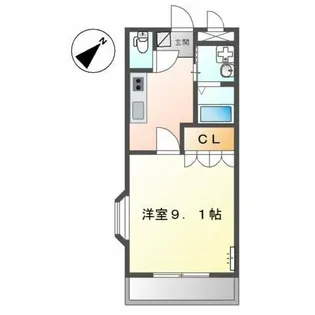 アメニティ徳力【2階】の間取り