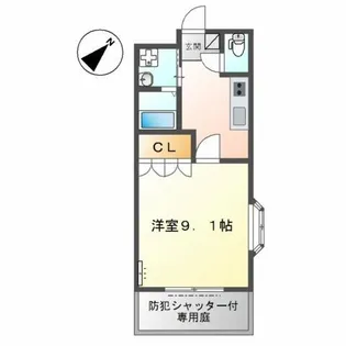 アメニティ徳力【1階】の間取り