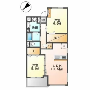 Prestige del 西海岸【2階】の間取り