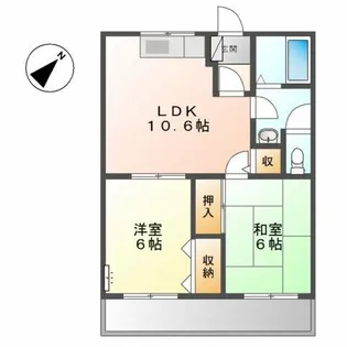ユーハイム広徳【2階】の間取り