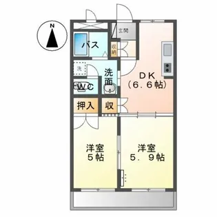 プロニティB【1階】の間取り