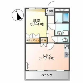 ボンヌール植田【3階】の間取り