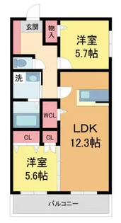 LIZE西宮仁川【305号室】の間取り