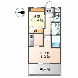 サンク・ピエール【1階】の間取り