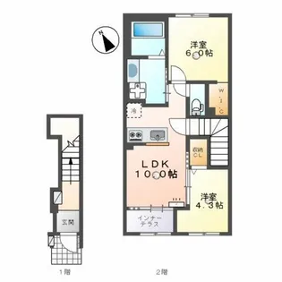 アジャート【2階】の間取り