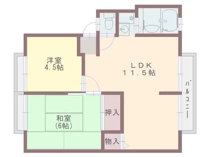 エスポワールB【1階】の間取り
