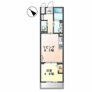 ル・ヴァン・リブレ【1階】の間取り