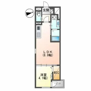 MERVEILLE・三萩野【3階】の間取り