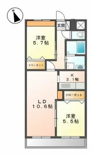 ラフォーレ高尾Ⅱ【1階】の間取り
