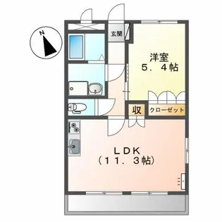 ディアベルジュ【1階】の間取り