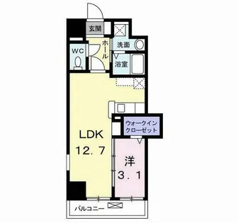 シェーナ下到津【5階】の間取り