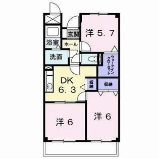 ユーアイマンション・赤坂【4階】の間取り