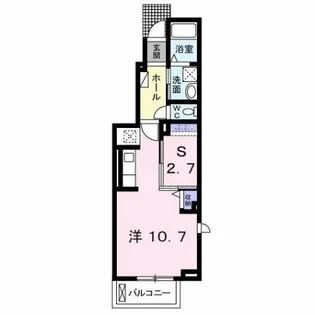 ウエスト ヒルズⅢ【1階】の間取り