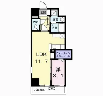 シェーナ下到津【7階】の間取り
