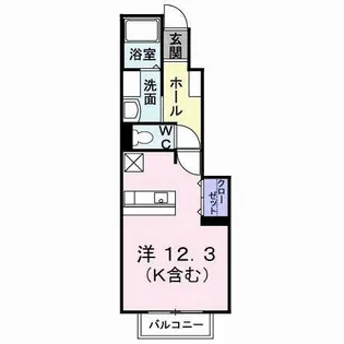 フィオーレ長行東二番館【1階】の間取り