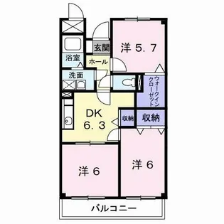 ハイツピュアティ【3階】の間取り