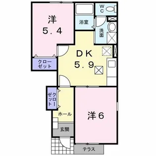 サンリット ヒルズA【1階】の間取り