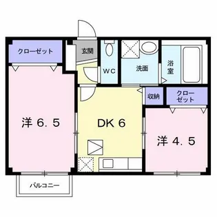 フィオーレ長行西【1階】の間取り