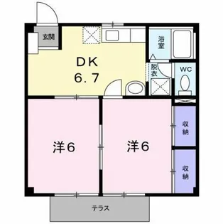 エクセル長尾【1階】の間取り