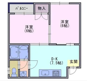 エトワルK【4階】の間取り