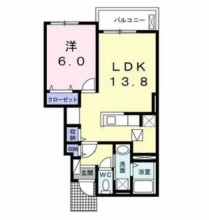 ジュエ アン ボワⅠ【1階】の間取り