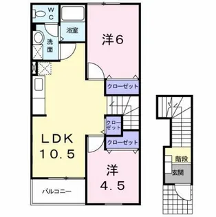 オードピュールⅠ【2階】の間取り