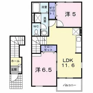 グレイスコート Ⅱ【2階】の間取り