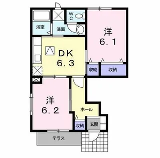 アウローラ【1階】の間取り