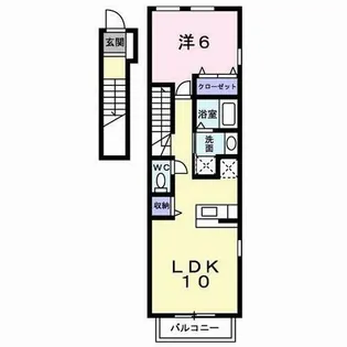 ジャン・アヴニールA【2階】の間取り