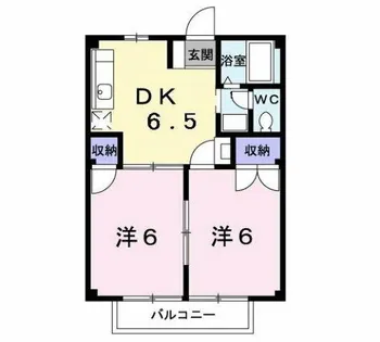 ファミールヒイラギB【2階】の間取り