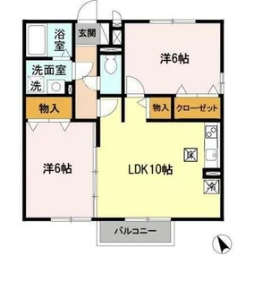 アンダンテ鈴蘭【1階】の間取り