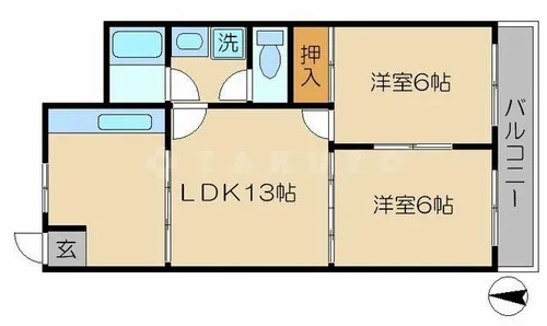 詩仙ハイム【3階】の間取り