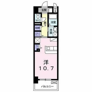 エヴァーグリーンO【9階】の間取り