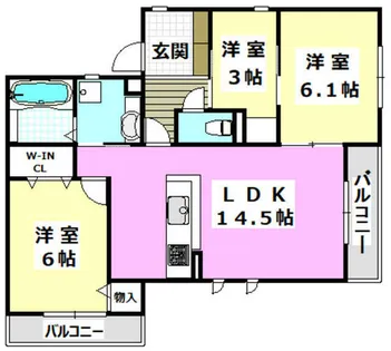 SESSHU寿恵之橋【201号室】の間取り