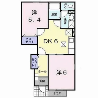 サンリット ヒルズB【1階】の間取り