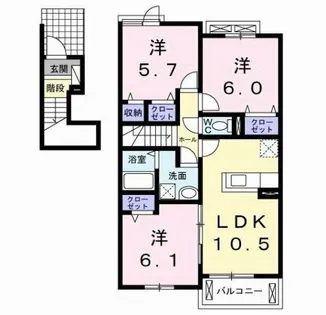 ル・シアン サキタ【2階】の間取り