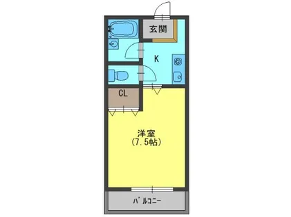 レフィナード【3階】の間取り