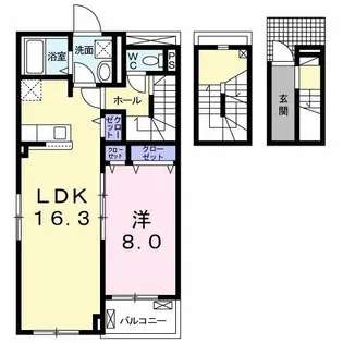 ピラーズ 石田【3階】の間取り