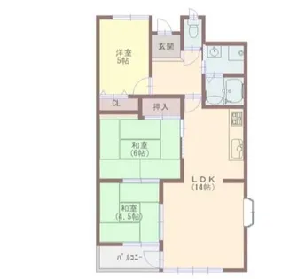バーンフリート大和田【4階】の間取り
