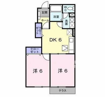 ダンケ吉志【1階】の間取り